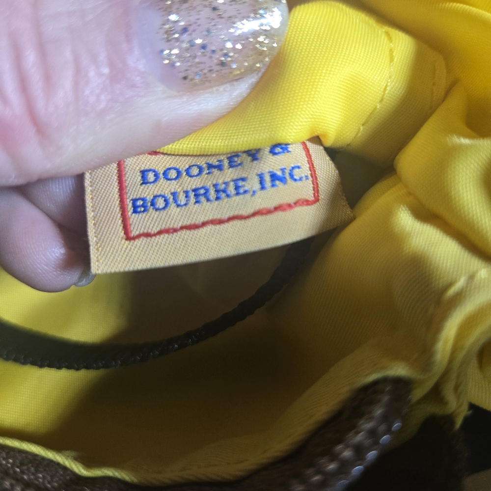 Dooney & Bourke Royal Blue Nylon Tote with Brown Leather Trim - Picture 9 of 9